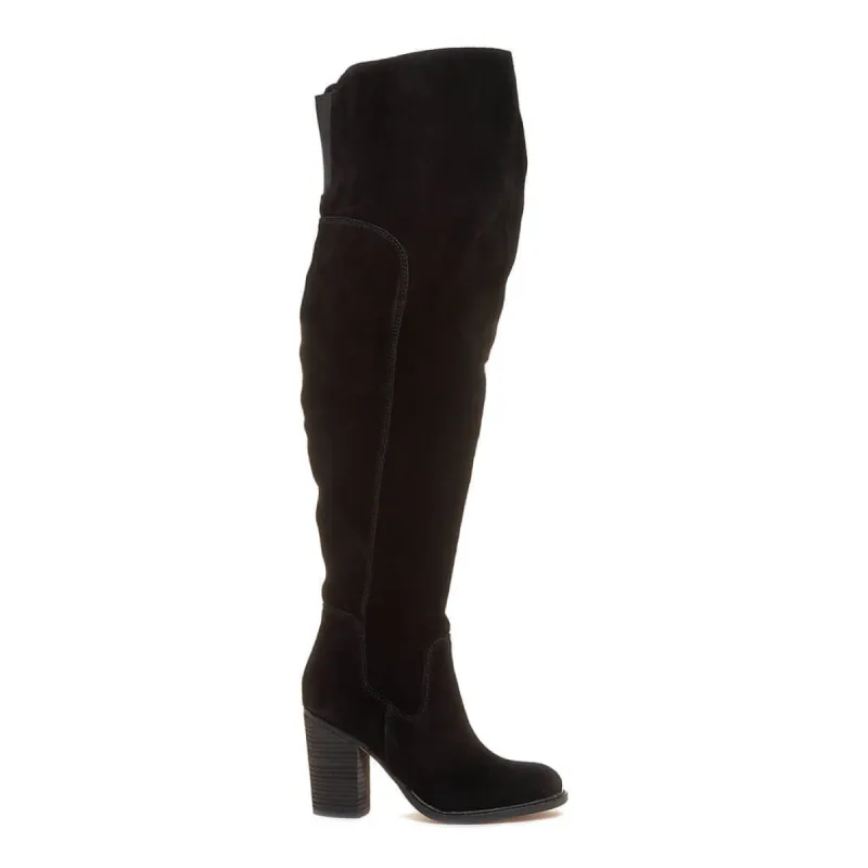 Logan Black Wide Calf Boots sold by Kelsi Dagger
