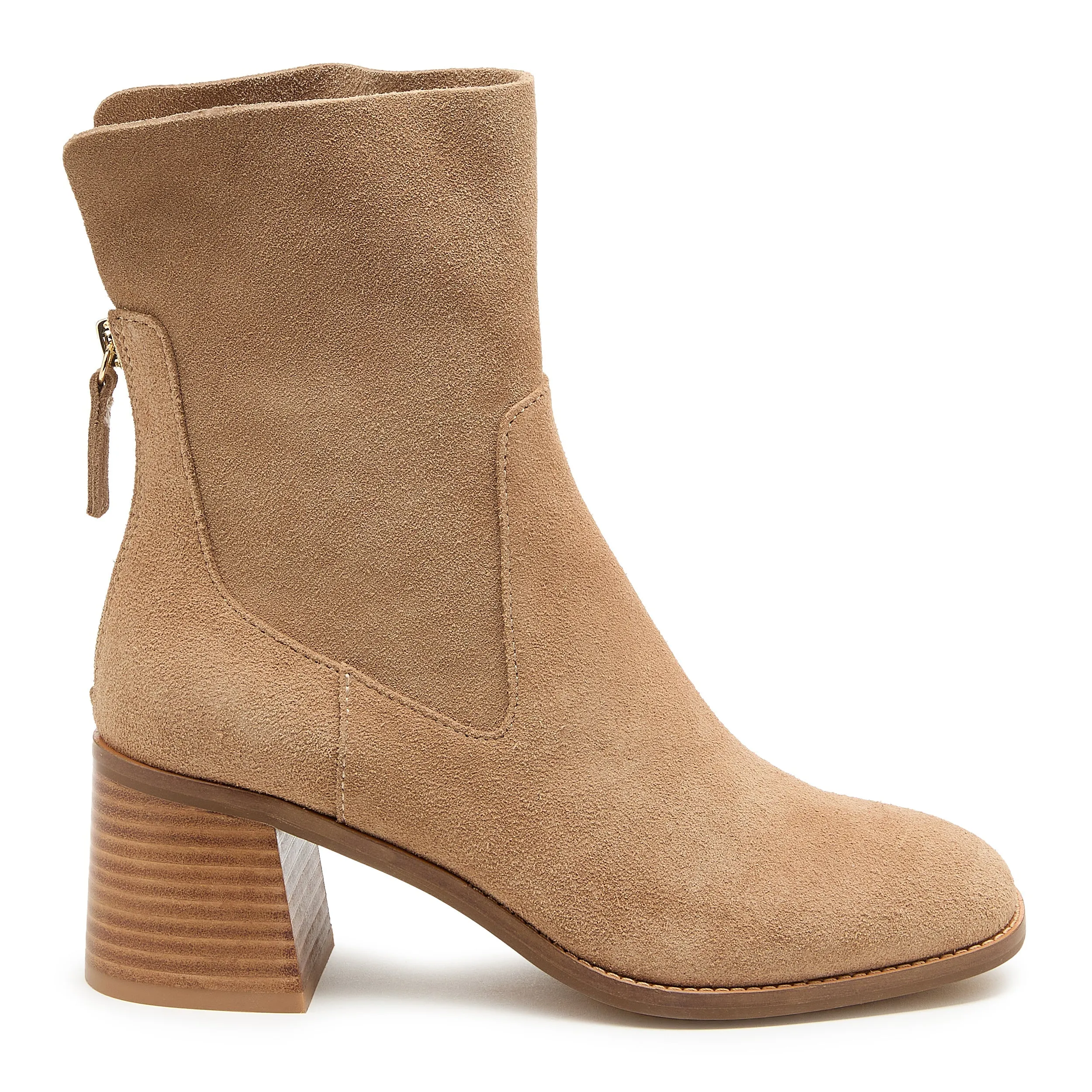 Island Almond Suede Wide Width Booties sold by Kelsi Dagger