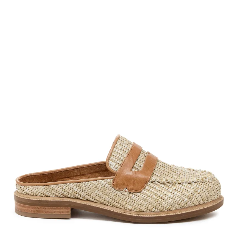 Lock Natural Raffia Loafer Mules sold by Kelsi Dagger