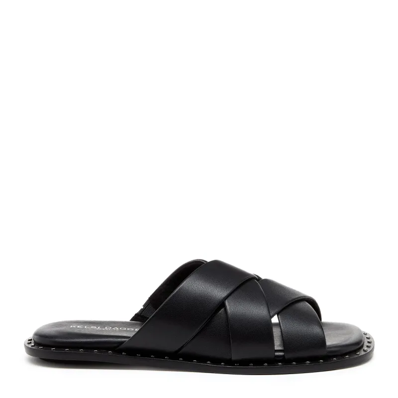 Bravo Black Leather Sandal sold by Kelsi Dagger