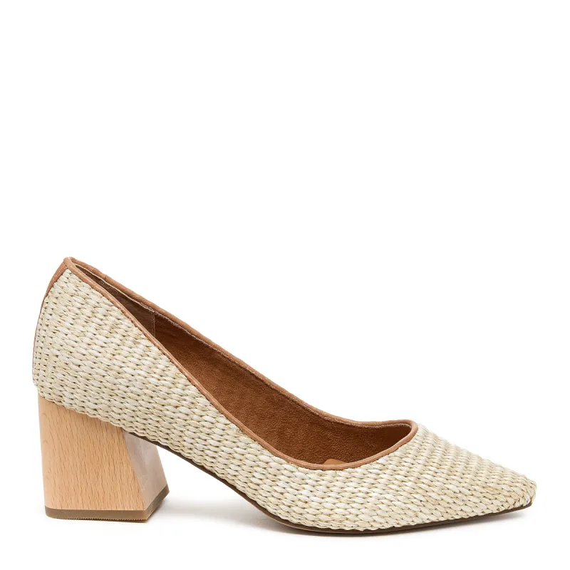 Pump Natural Raffia Heels sold by Kelsi Dagger