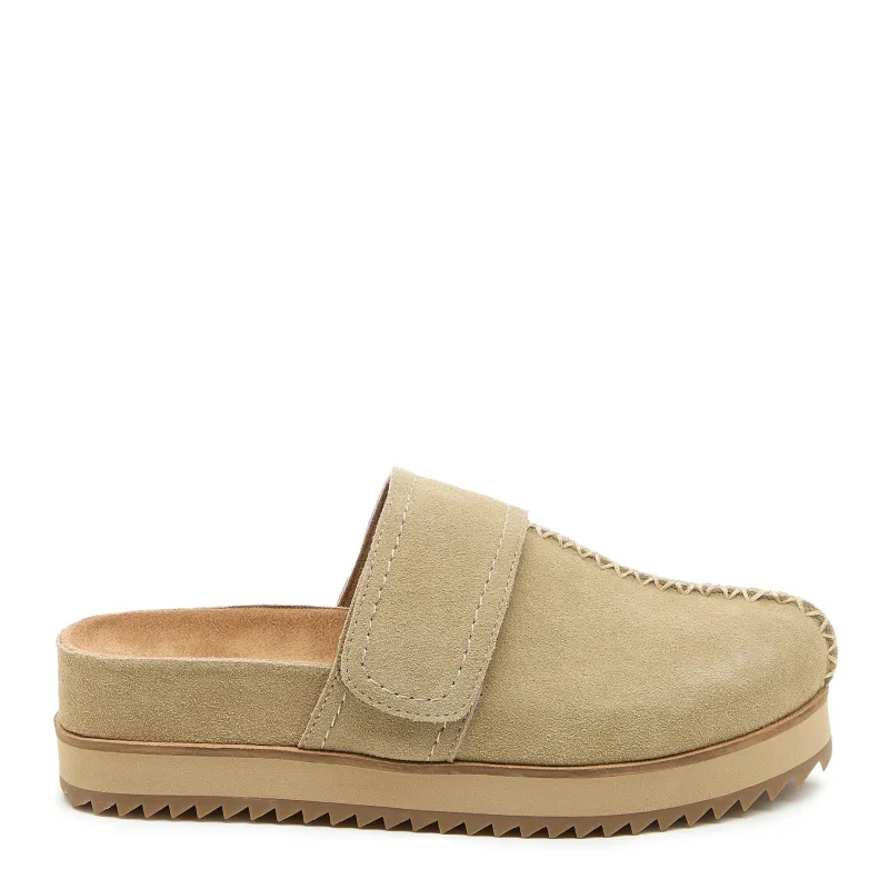 Fig Oatmeal Platform Mule sold by Kelsi Dagger