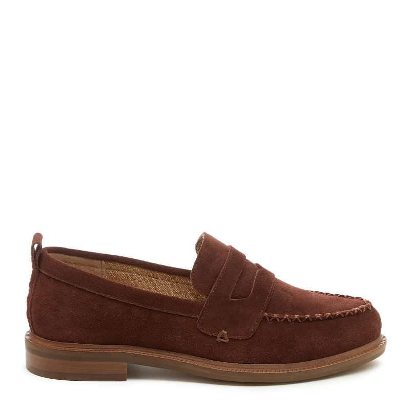 Lens Cinnamon Suede Loafer sold by Kelsi Dagger