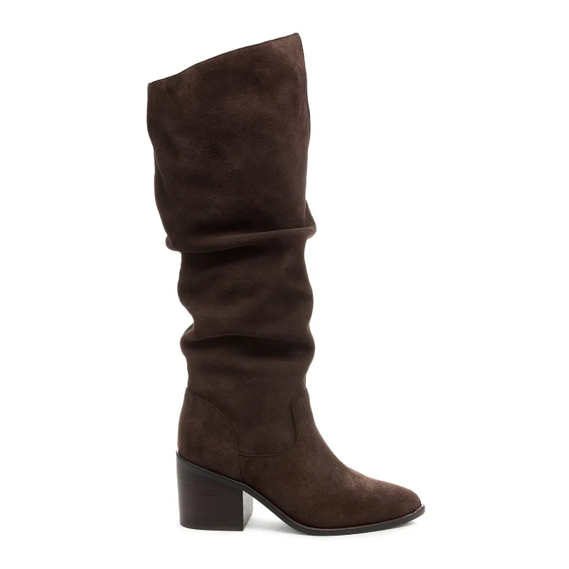 Easton Cacao Suede Slouchy Boots sold by Kelsi Dagger