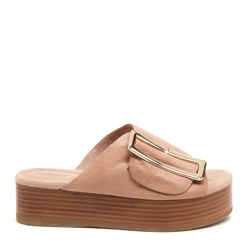 Dover Pink Leather Platform Sandals sold by Kelsi Dagger