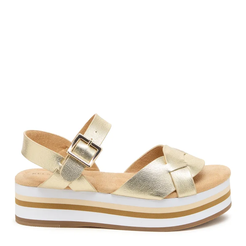 Breeze Light Gold Platform Sandals made by Kelsi Dagger