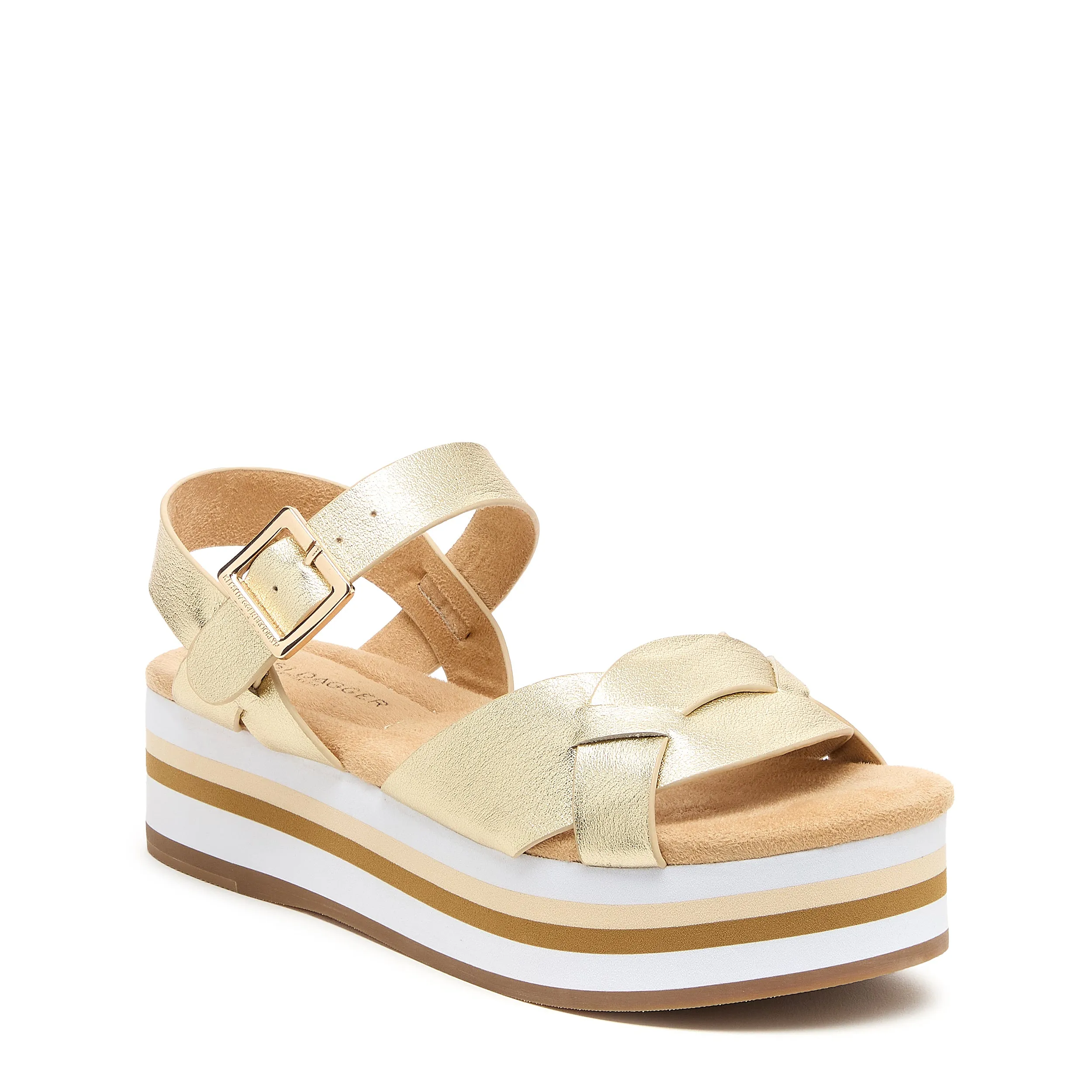 Breeze Light Gold Platform Sandals sold by Kelsi Dagger product image thumbnail 2