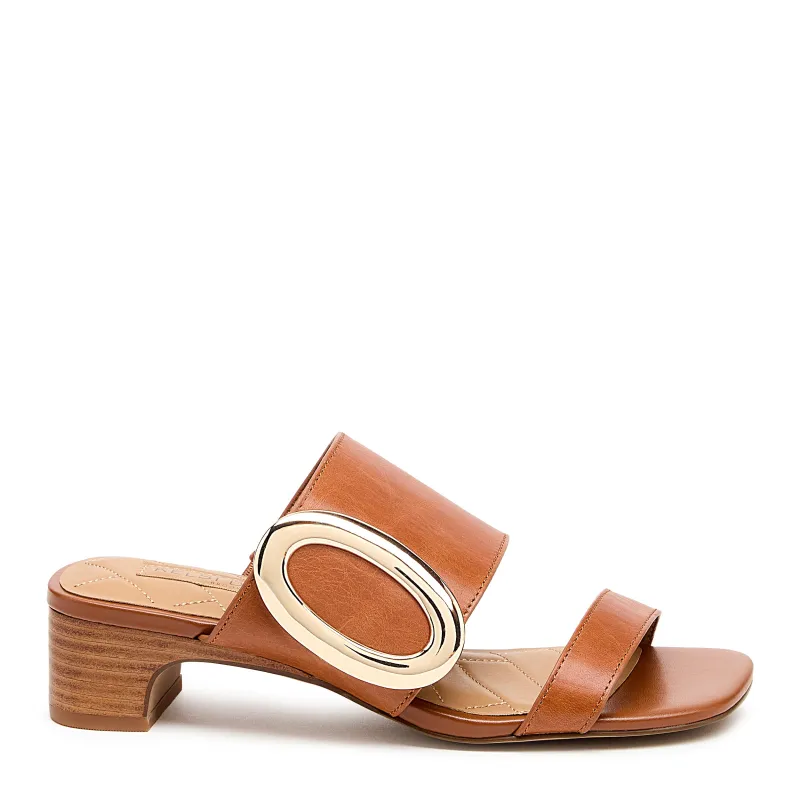 Ava Auburn Mule Sandal made by Kelsi Dagger