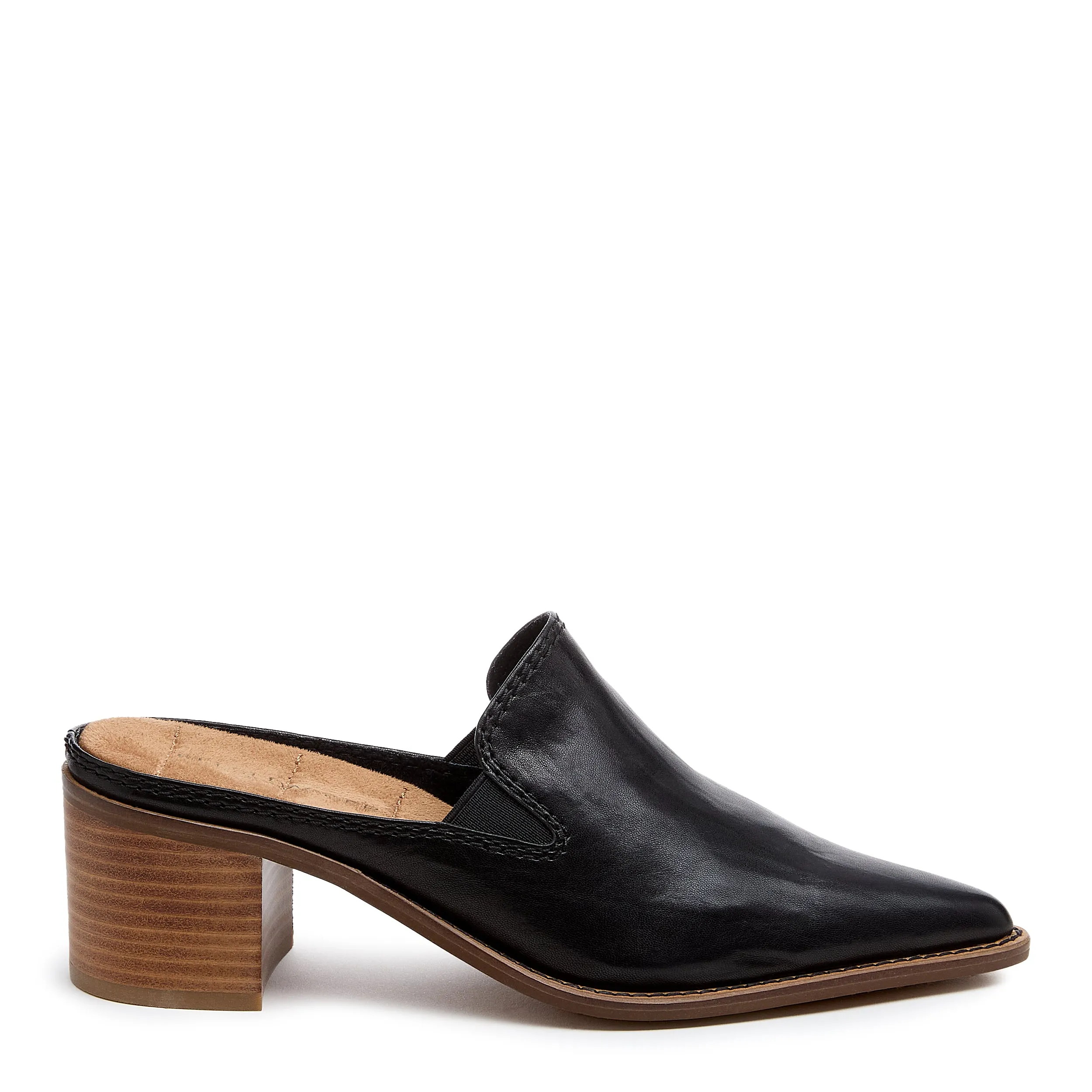 Mason Black Pointed Toe Mules sold by Kelsi Dagger