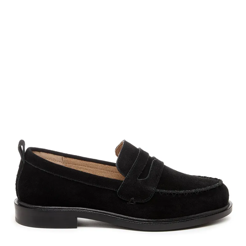Lens All Black Suede Loafer made by Kelsi Dagger