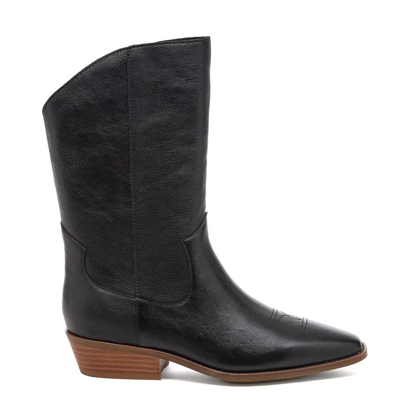 Piper Black Leather Boot made by Kelsi Dagger