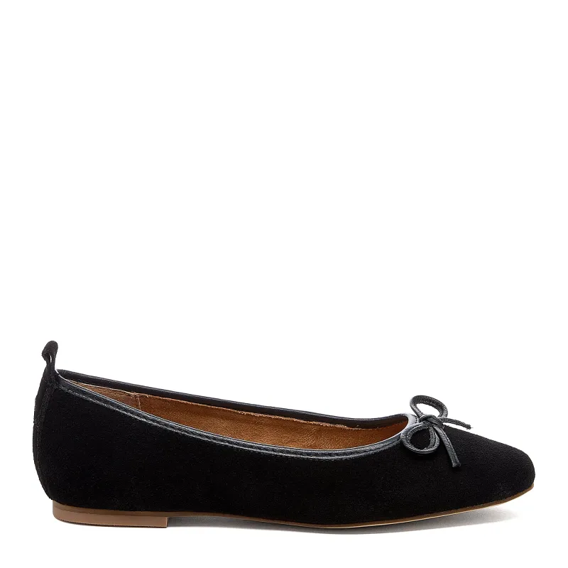 Frankie Black Suede Ballet Flats made by Kelsi Dagger