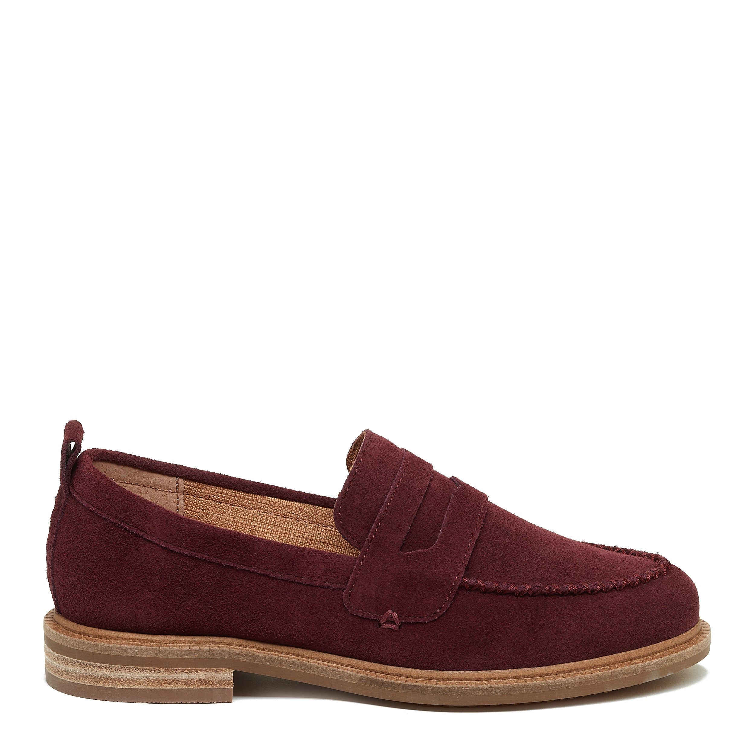 Lens Garnet Suede Loafers sold by Kelsi Dagger