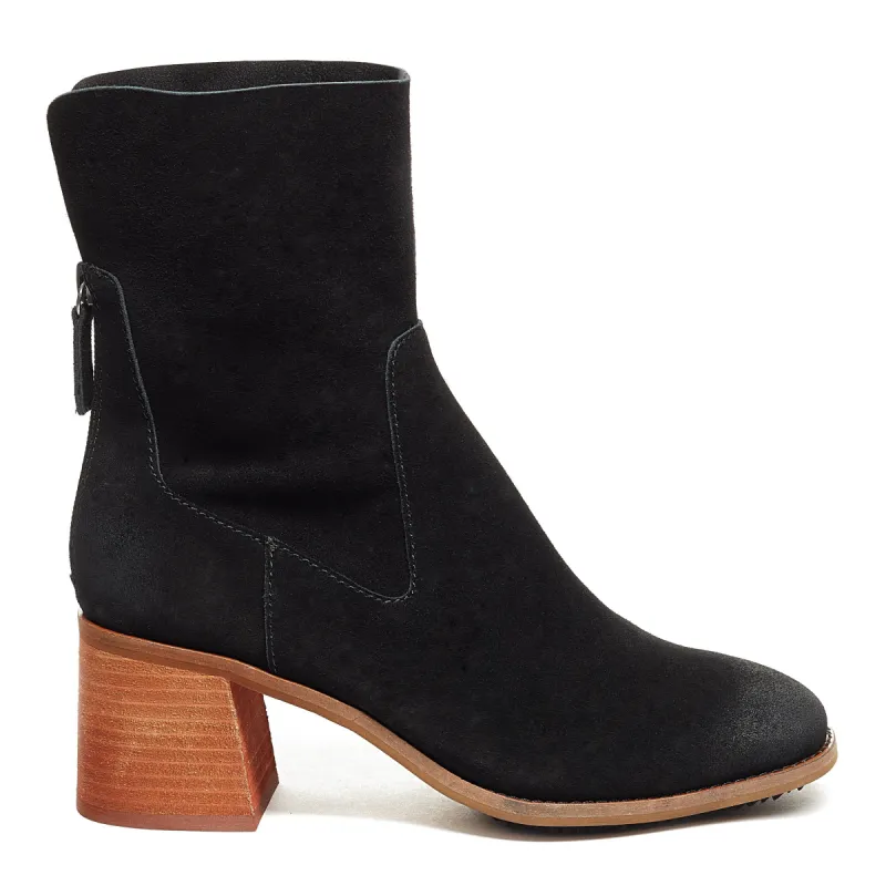 Island Black Suede Wide Width Booties sold by Kelsi Dagger