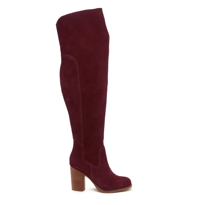Logan Garnet Wide Calf Boots sold by Kelsi Dagger