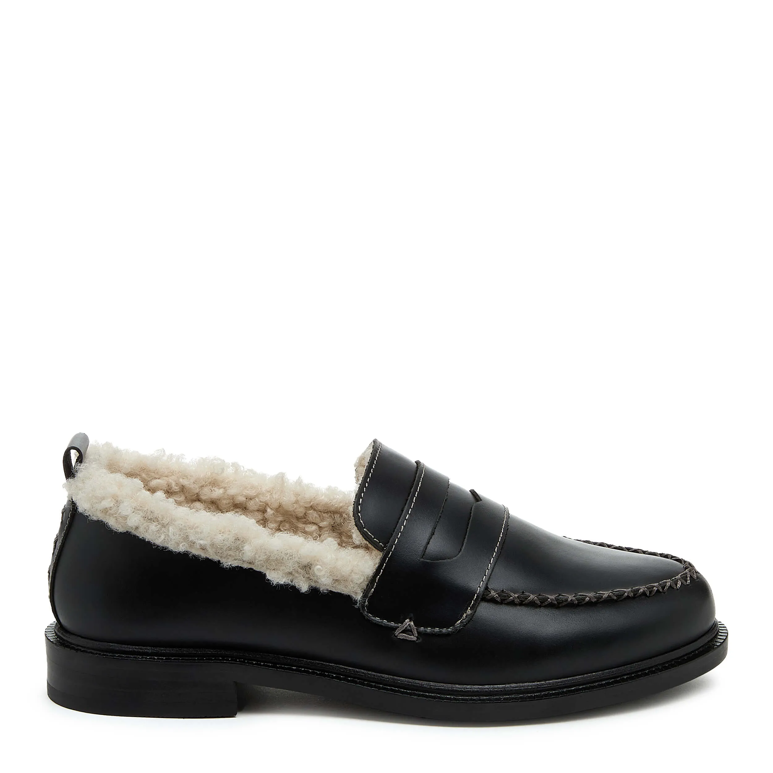 Lens Black Shearling Loafers sold by Kelsi Dagger
