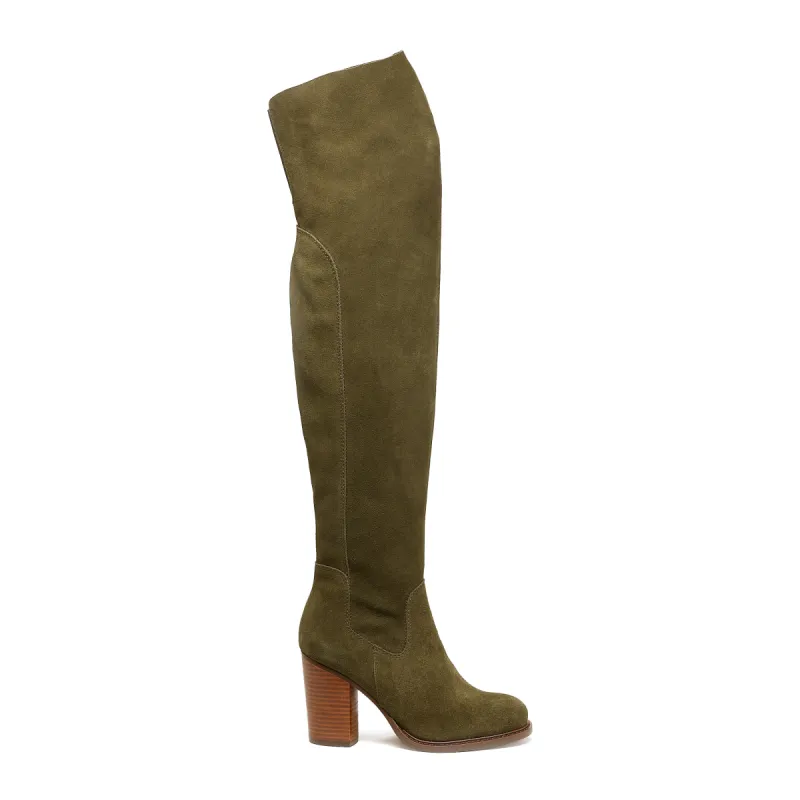 Logan Olive Over The Knee Boots sold by Kelsi Dagger