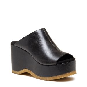 Rowan Black Leather Platform Sandals sold by Kelsi Dagger