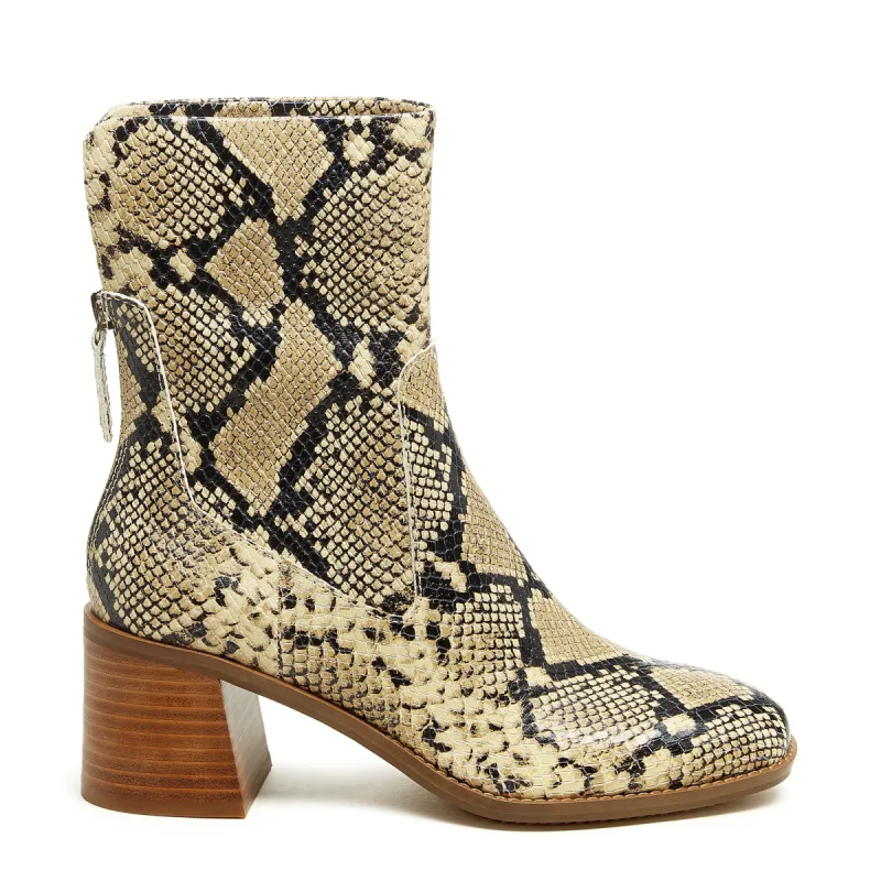 Island Snakeskin Embossed Booties sold by Kelsi Dagger
