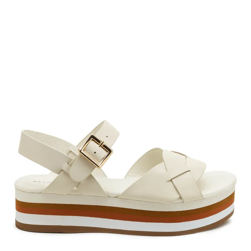 Breeze Salt Tricolor Platform Sandals sold by Kelsi Dagger