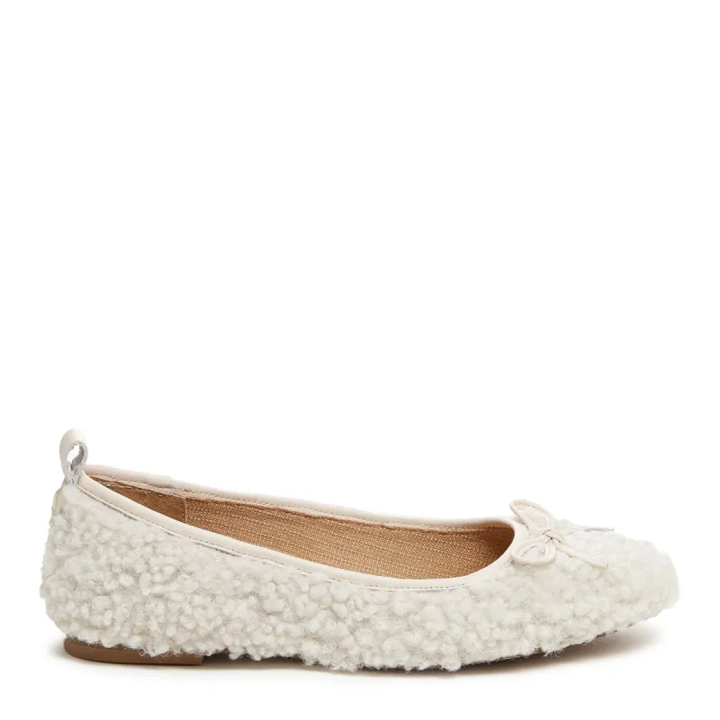 Frankie Natural Faux Shearling Ballet Flats sold by Kelsi Dagger