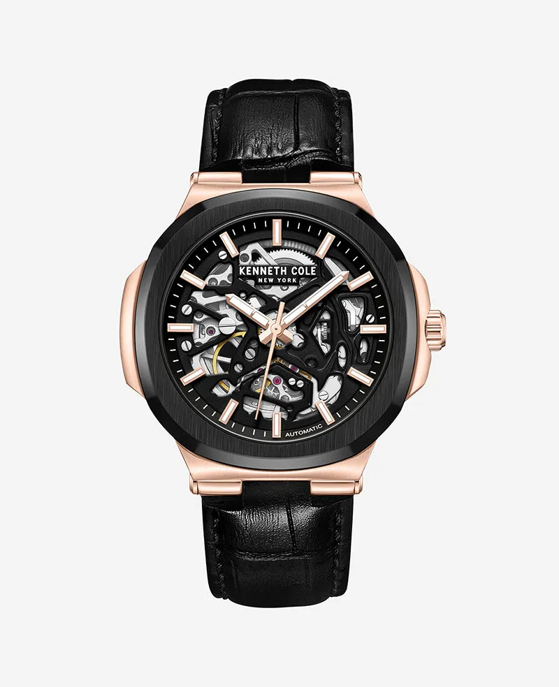 Kenneth Cole New York Automatic Leather Strap Watch sold by Kenneth Cole