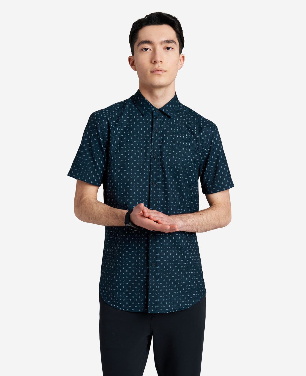 Stretch Short Sleeve Button-Down Shirt sold by Kenneth Cole product image thumbnail 4