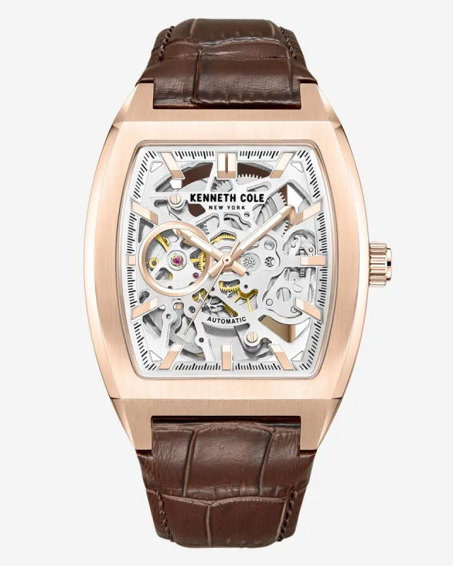 Automatic Embossed Leather Strap Watch sold by Kenneth Cole