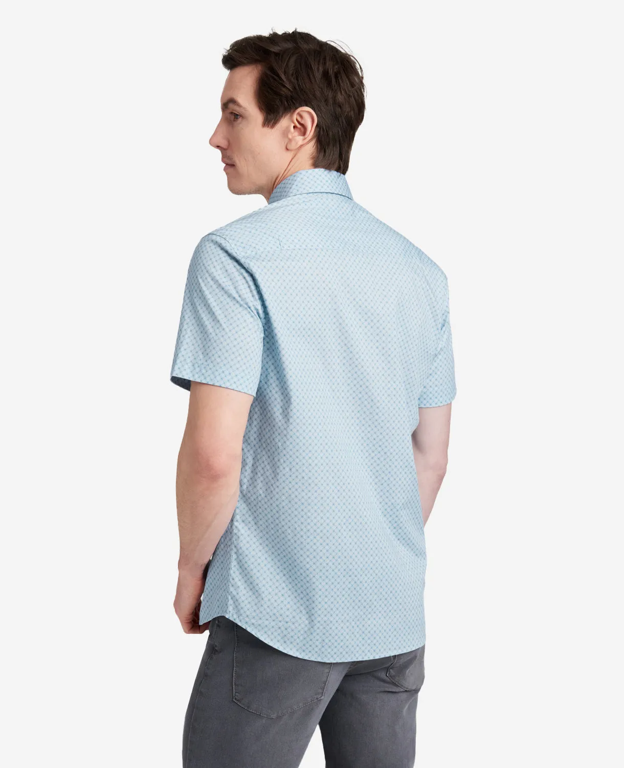 Printed Short Sleeve Pocket Button-Down Shirt sold by Kenneth Cole product image thumbnail 5