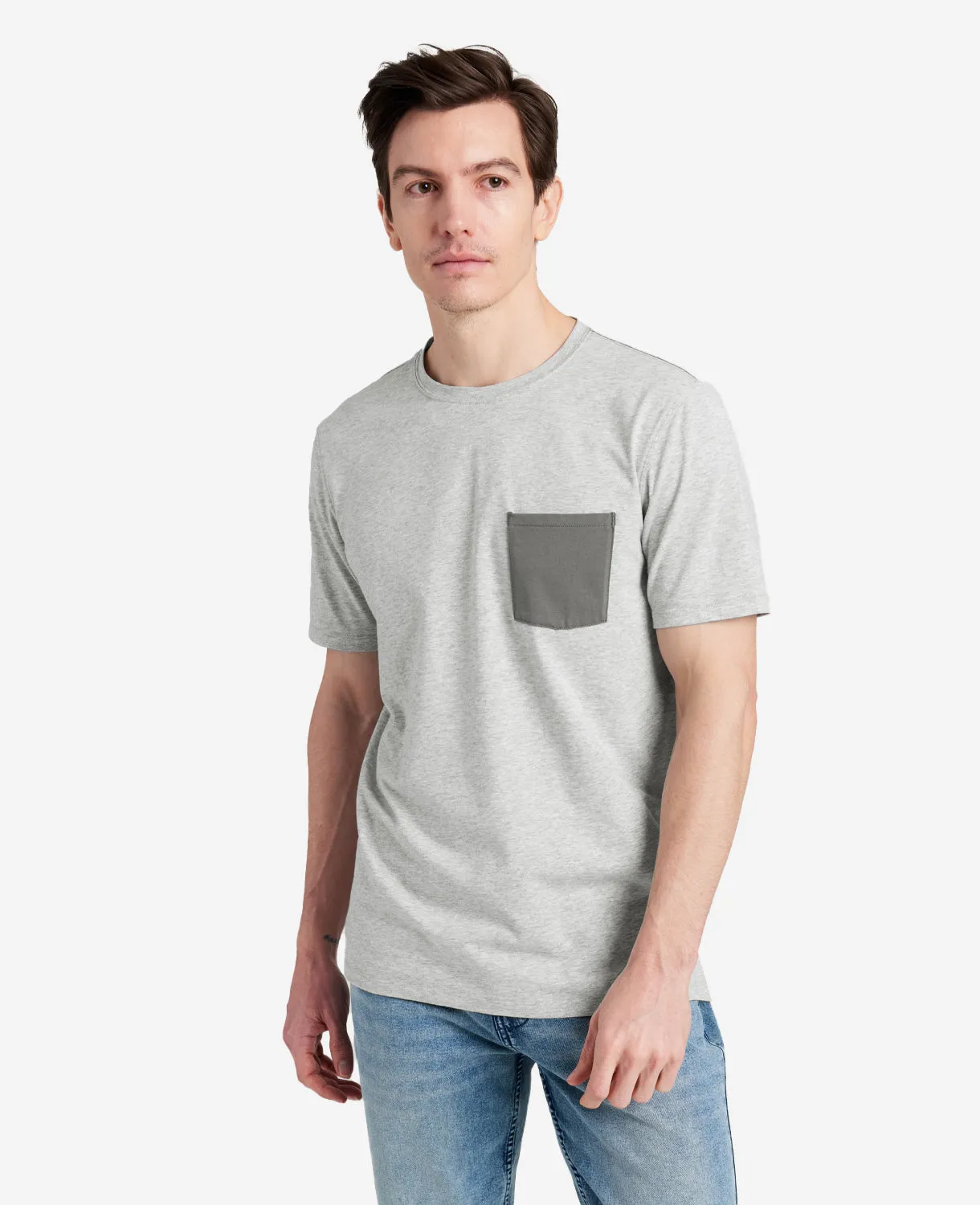 Colorblock Pocket Crew Neck T-Shirt sold by Kenneth Cole product image thumbnail 4