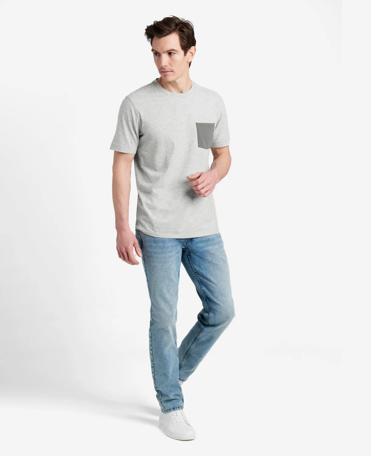 Colorblock Pocket Crew Neck T-Shirt sold by Kenneth Cole product image thumbnail 2