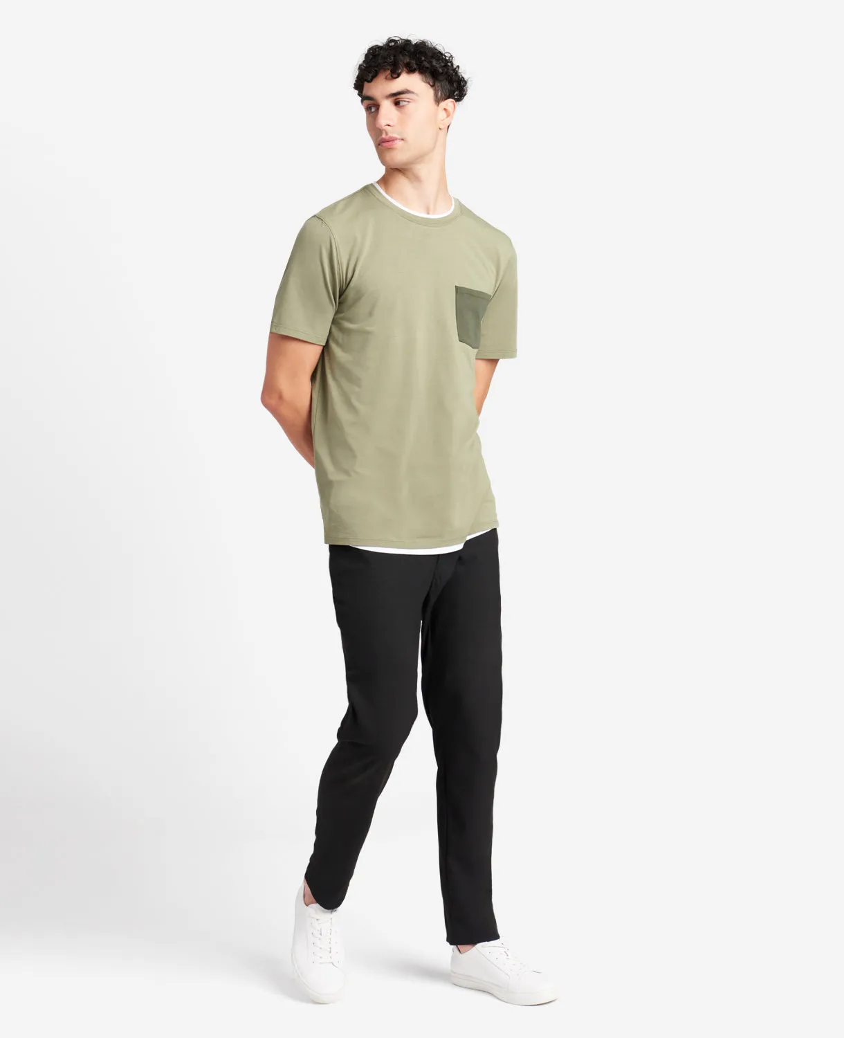 Colorblock Pocket Crew Neck T-Shirt sold by Kenneth Cole product image thumbnail 2