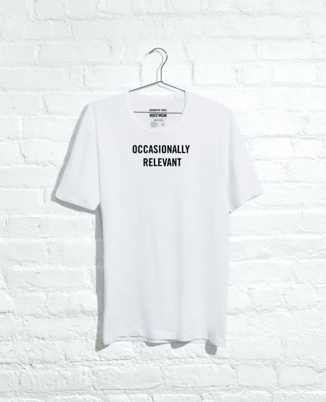 Site Exclusive! Occasionally Relevant T-Shirt sold by Kenneth Cole