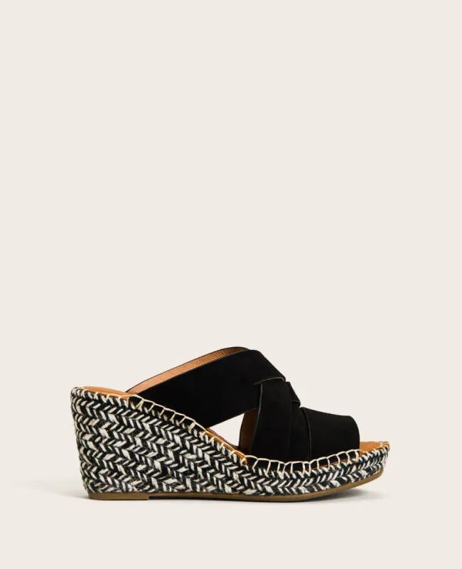 GENTLE SOULS - Charli Suede Woven Espadrille Wedge sold by Kenneth Cole