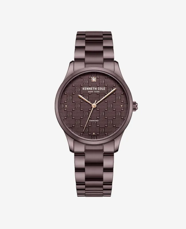 Monocramatic Dress Watch with Stainless Steel Bracelet sold by Kenneth Cole