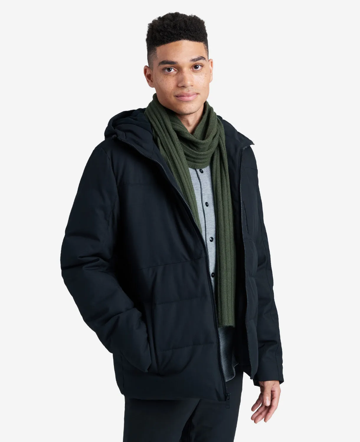 Site Exclusive! Rib Knit Wool Cashmere Scarf sold by Kenneth Cole product image thumbnail 4