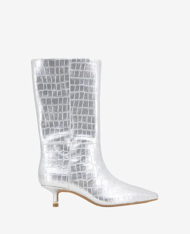 Meryl Leather Metallic Croco Bootie sold by Kenneth Cole