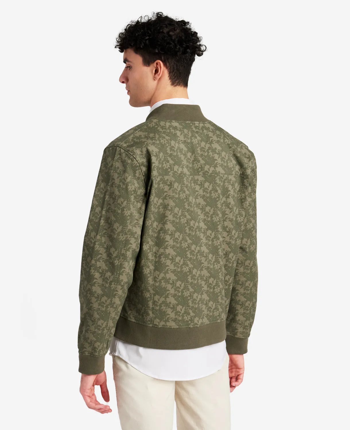 Printed Water-Resistant Bomber Jacket sold by Kenneth Cole product image thumbnail 5
