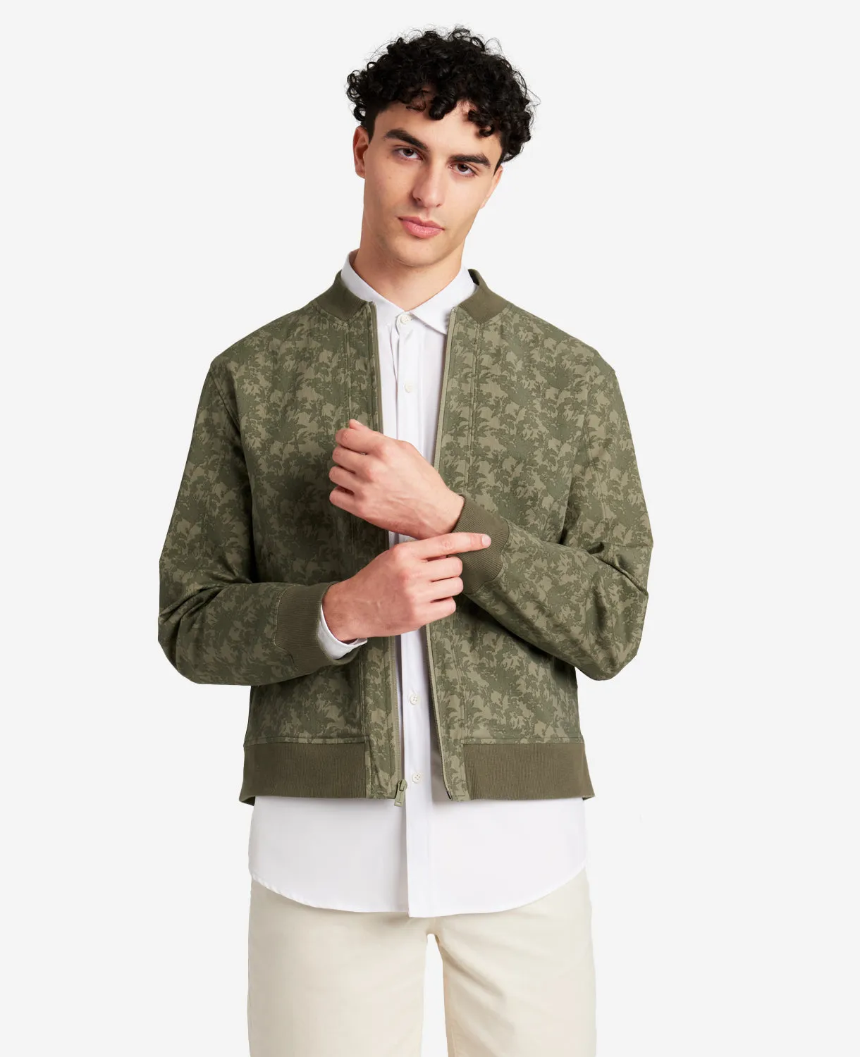 Printed Water-Resistant Bomber Jacket sold by Kenneth Cole