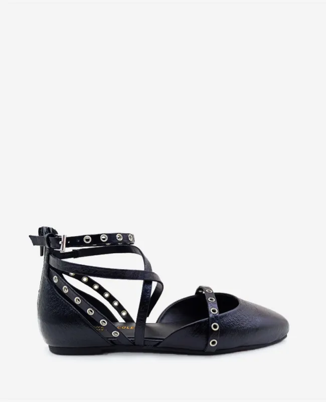 Mason Strappy Stud Flat sold by Kenneth Cole
