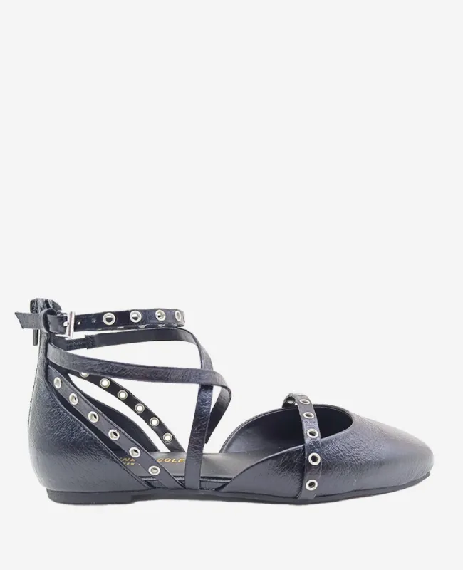 Mason Strappy Stud Flat sold by Kenneth Cole