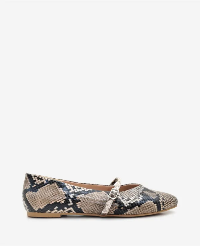 Magnolia Snakeskin Leather Ballet Flat sold by Kenneth Cole