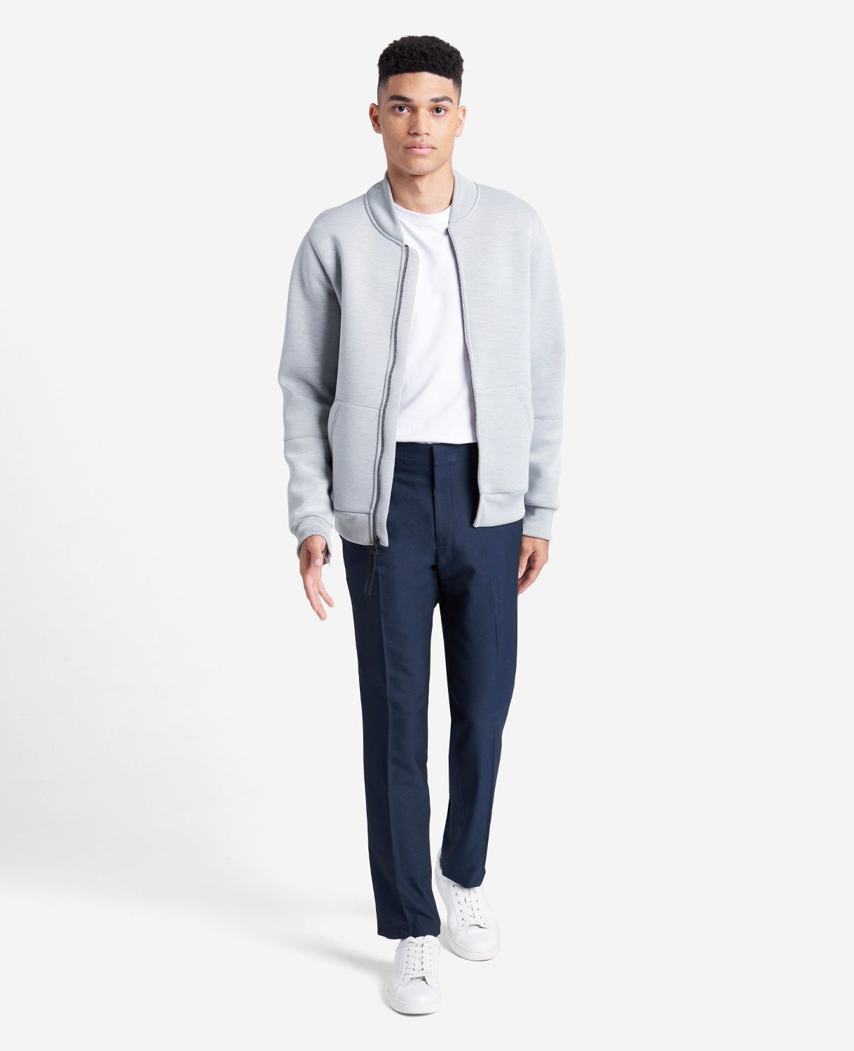 Stretch Slim Fit Flex Waistband Flat Front Chino Pant in Dark Navy sold by Kenneth Cole product image thumbnail 2