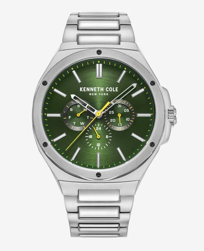 Multi-Function Watch with Silver-Tone Stainless Steel Bracelet sold by Kenneth Cole