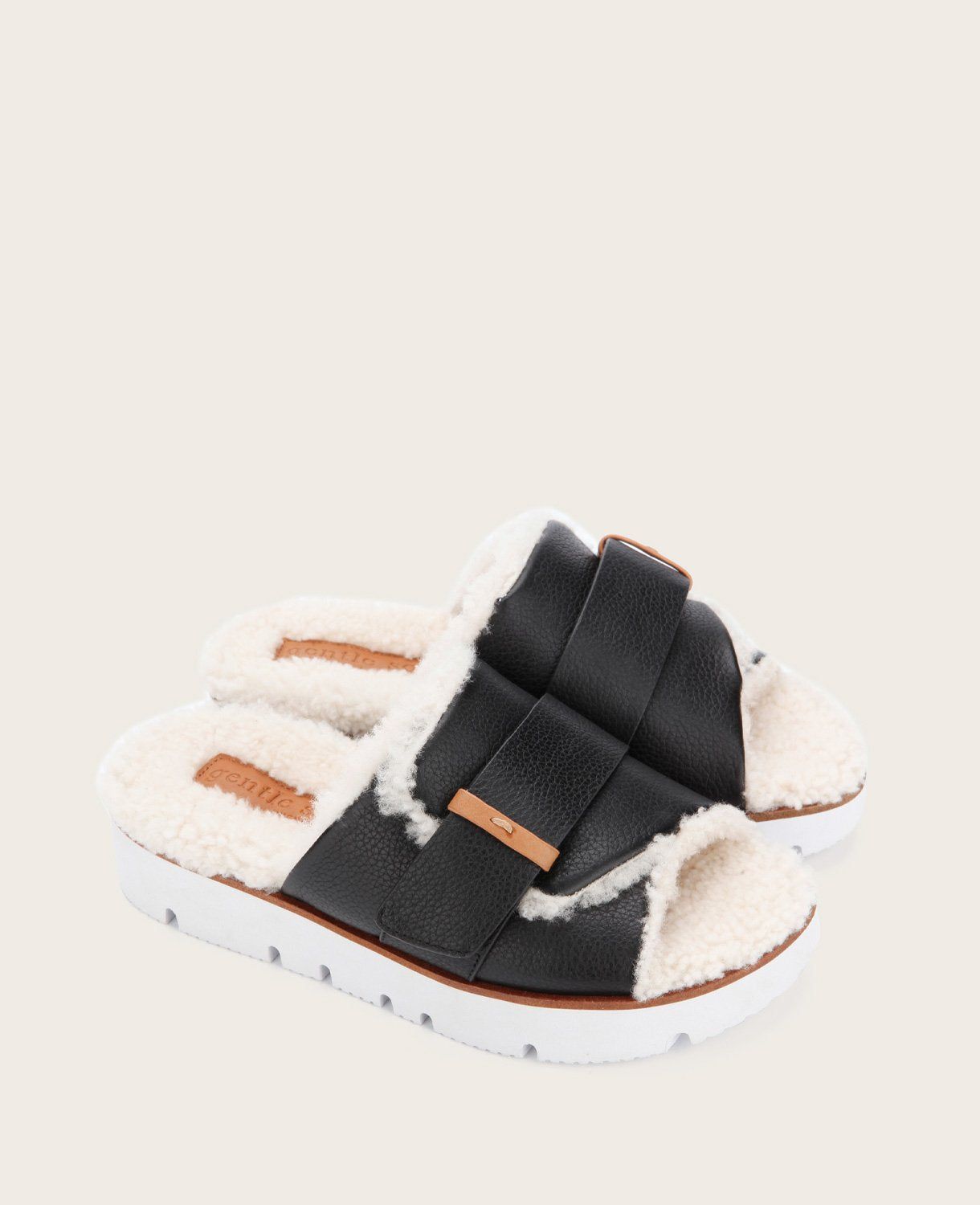Lavern Leather Sherpa Platform Cozy Slide sold by Kenneth Cole product image thumbnail 2
