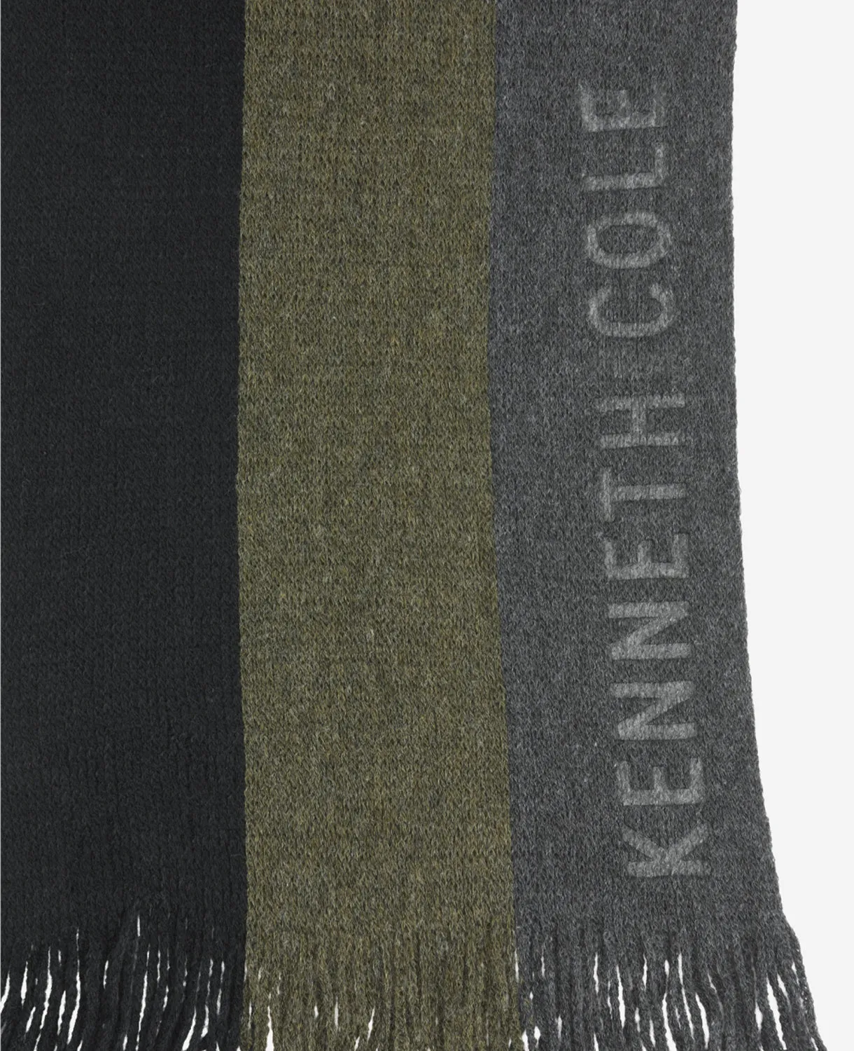 Striped Scarf with Sherpa-Lined Beanie Set sold by Kenneth Cole product image thumbnail 3
