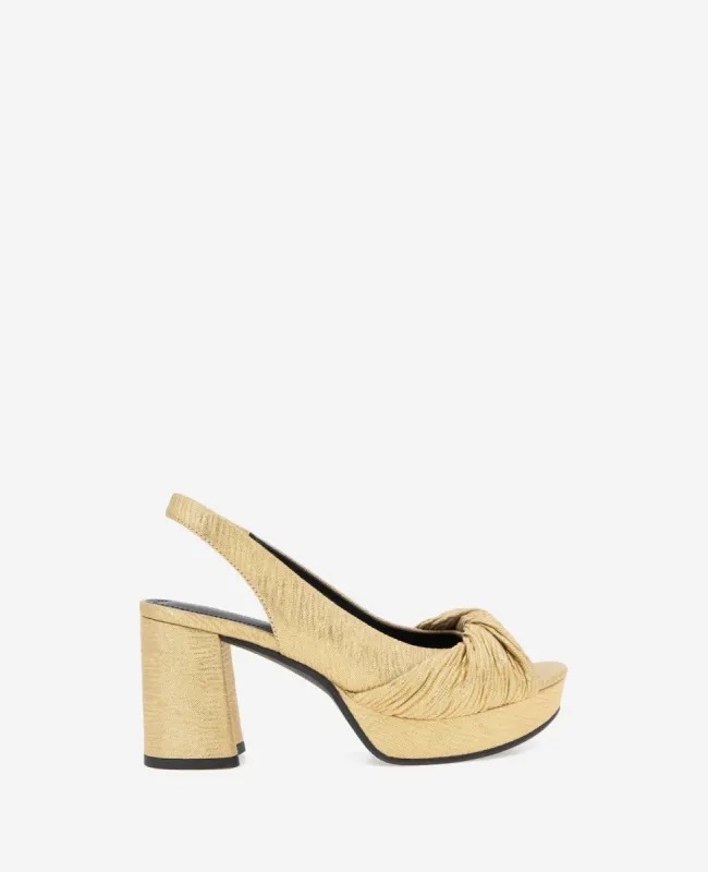 Rylee Metallic Slingback Platform Heeled Sandal sold by Kenneth Cole