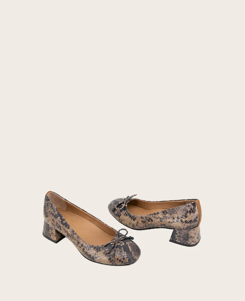 GENTLE SOULS - Lancine Snakeskin Leather Bow Heel sold by Kenneth Cole product image thumbnail 2