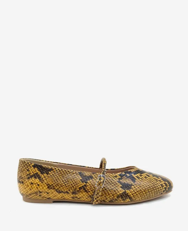 Magnolia Snakeskin Leather Ballet Flat sold by Kenneth Cole