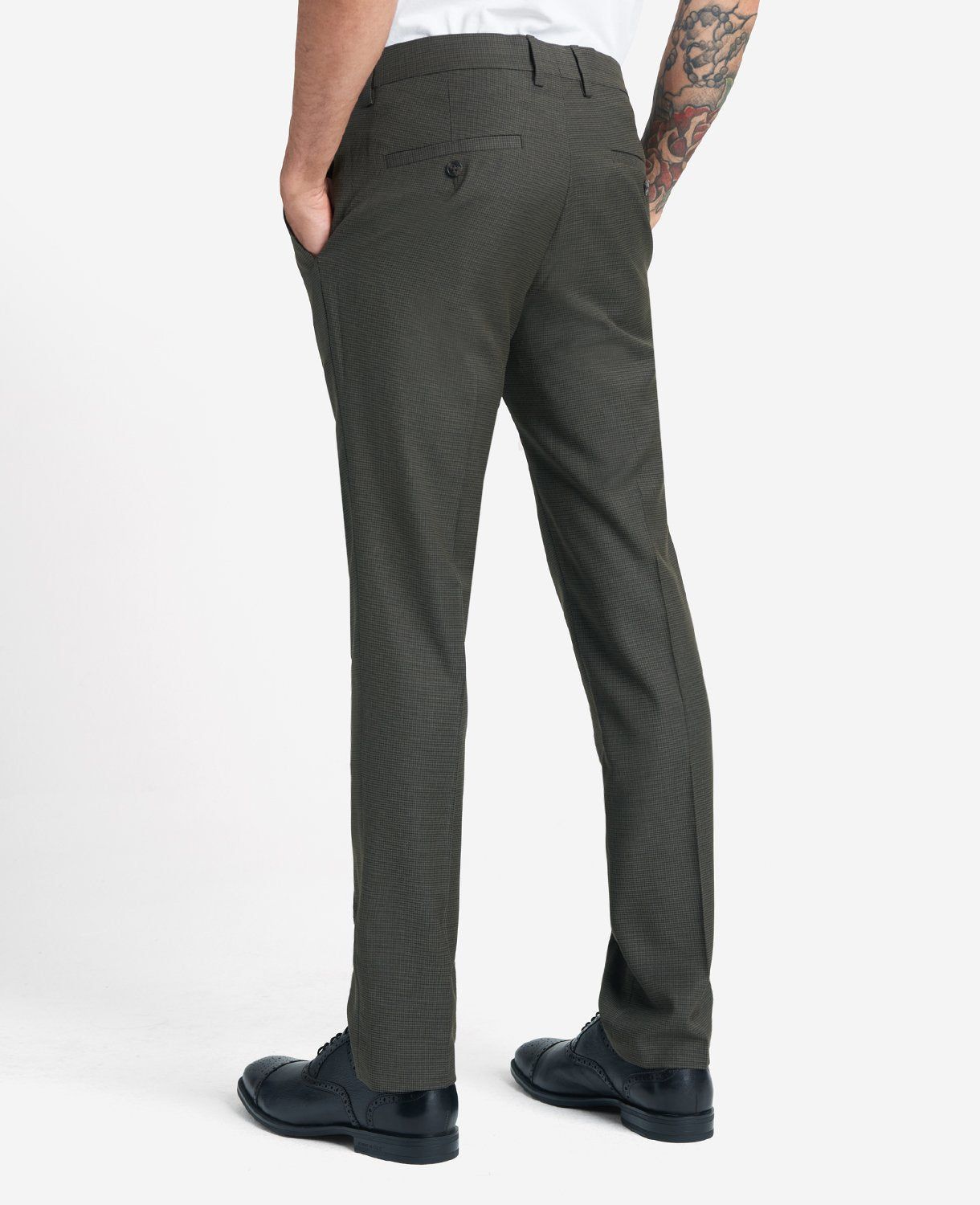 Stretch Micro Houndstooth Skinny-Fit Flex Waistband Dress Pant sold by Kenneth Cole product image thumbnail 2